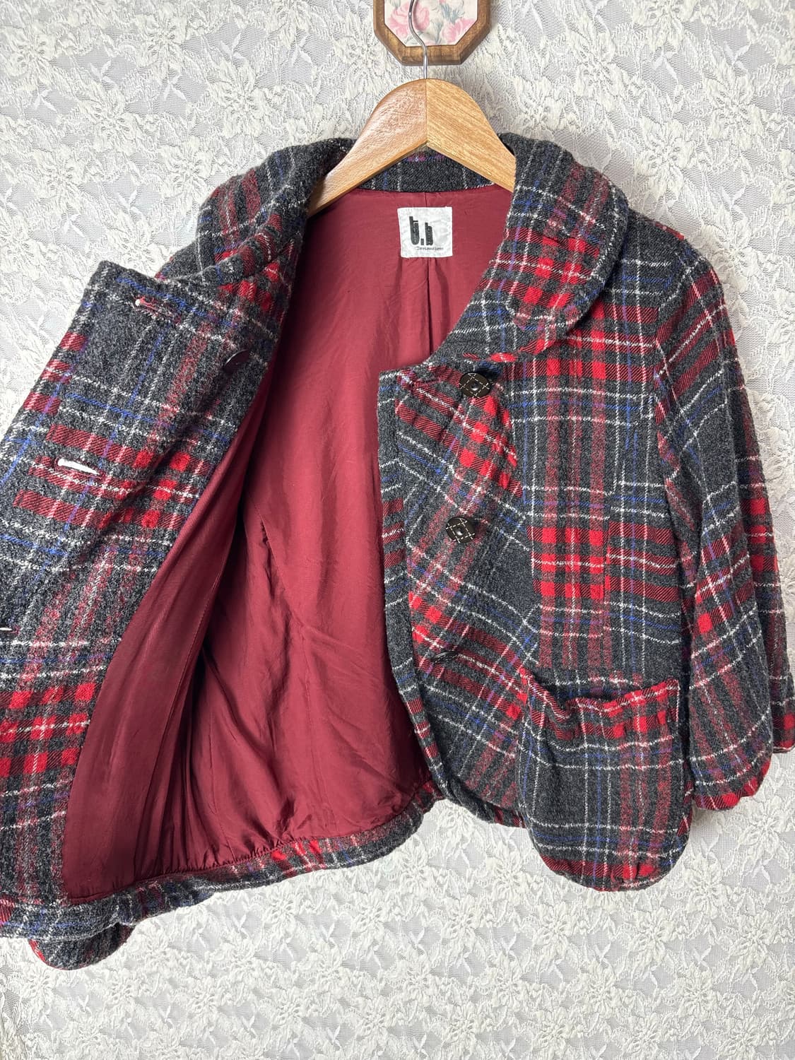 레드 체크 숏 자켓 상품이미지9