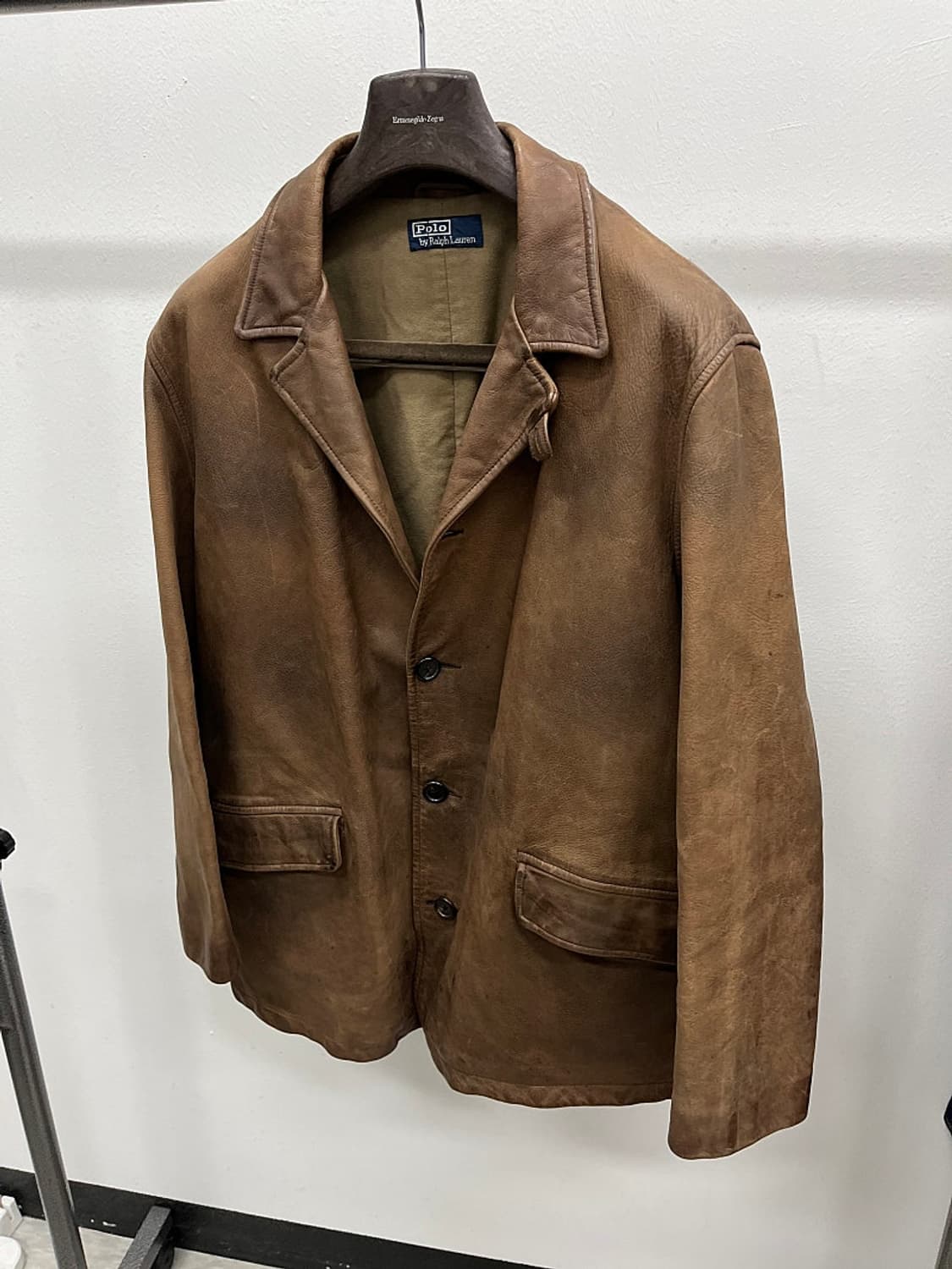 100-105) 폴로 90s 레더 블레이져  상품이미지1