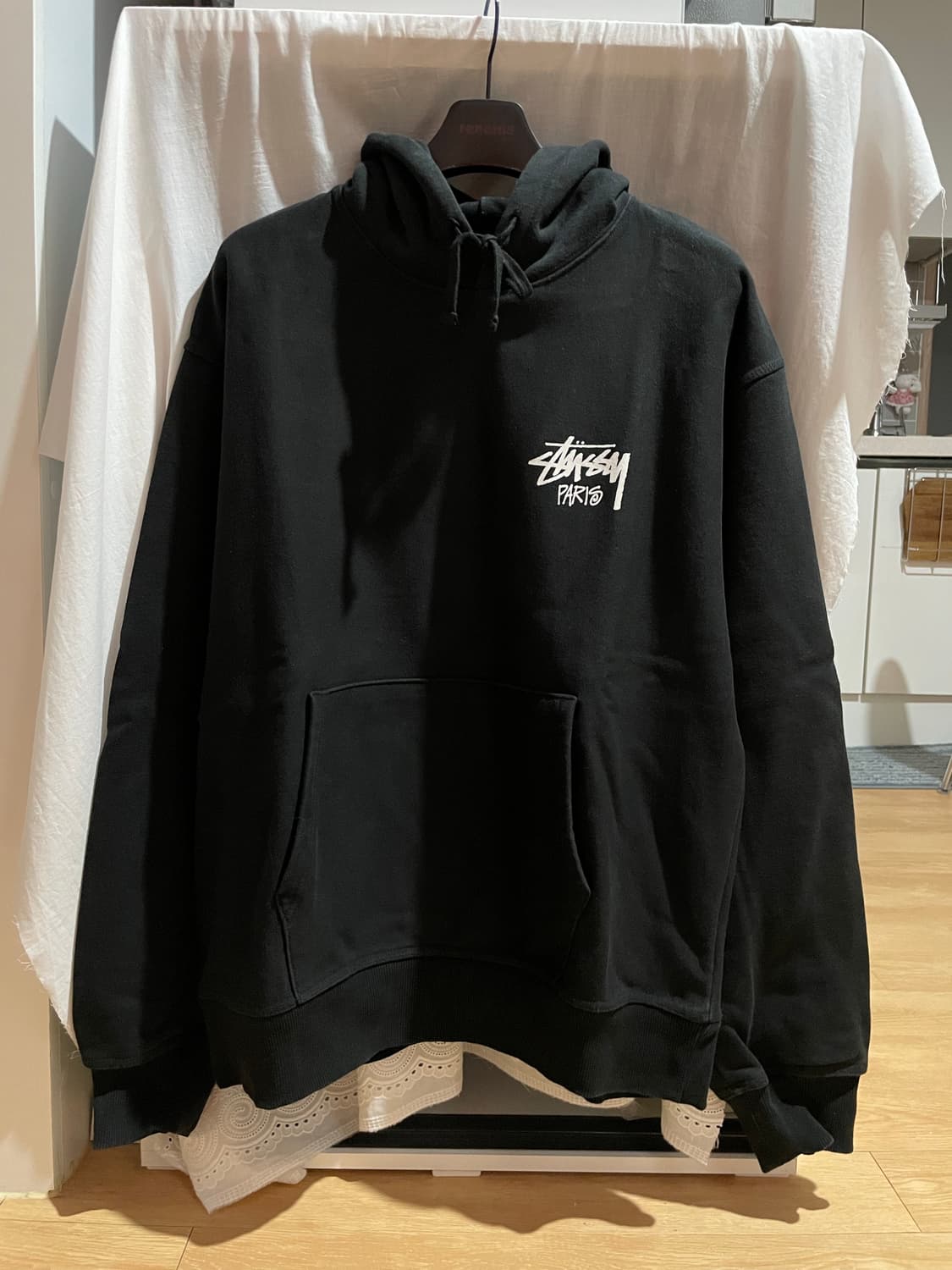 스투시 파리 후드 블랙 XL Stussy Paris Hoodie 상품이미지1