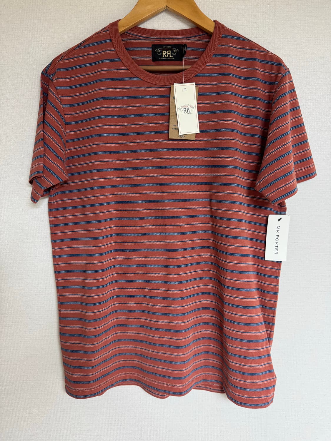 M>L 더블알엘 인디고 스트라이프 티셔츠 상품이미지1