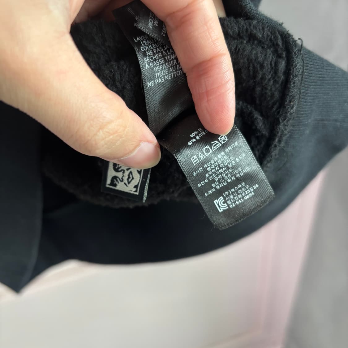 오베이 빅로고 후드 블랙 상품이미지3