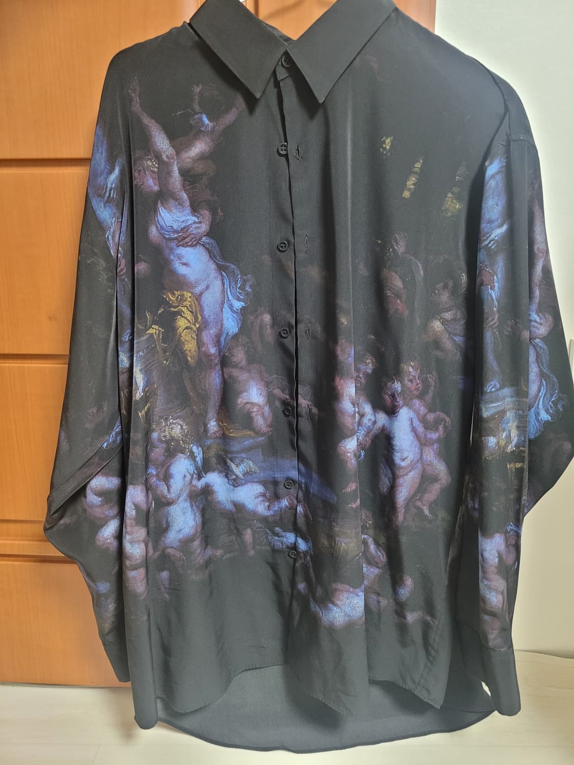 라드뮤지션 엔젤 프린팅 블랙 셔츠 44사이즈 상품이미지1