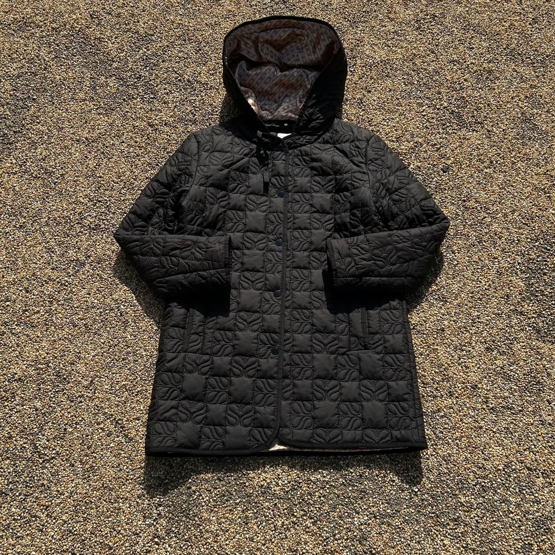 Sandro 패턴 로고 퀄팅 패딩 상품이미지1