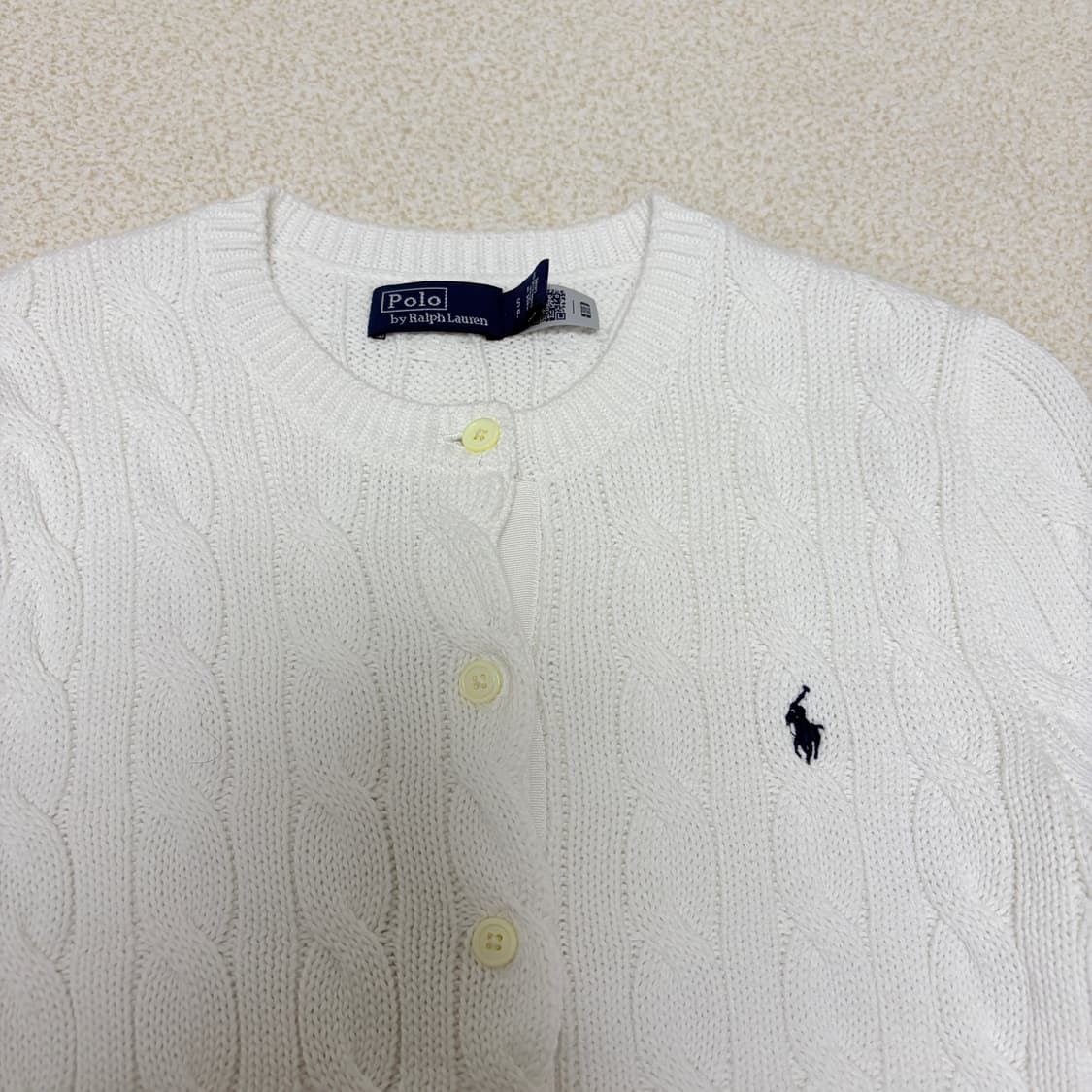 폴로랄프로렌 케이블 반팔 가디건 신형 QR택 상품이미지3