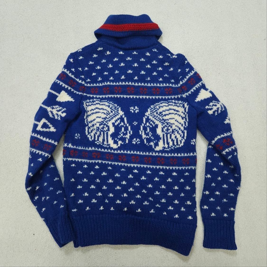 폴로 랄프 로렌 럭비 인디언 헤드 숄카라 니트 XS 상품이미지3