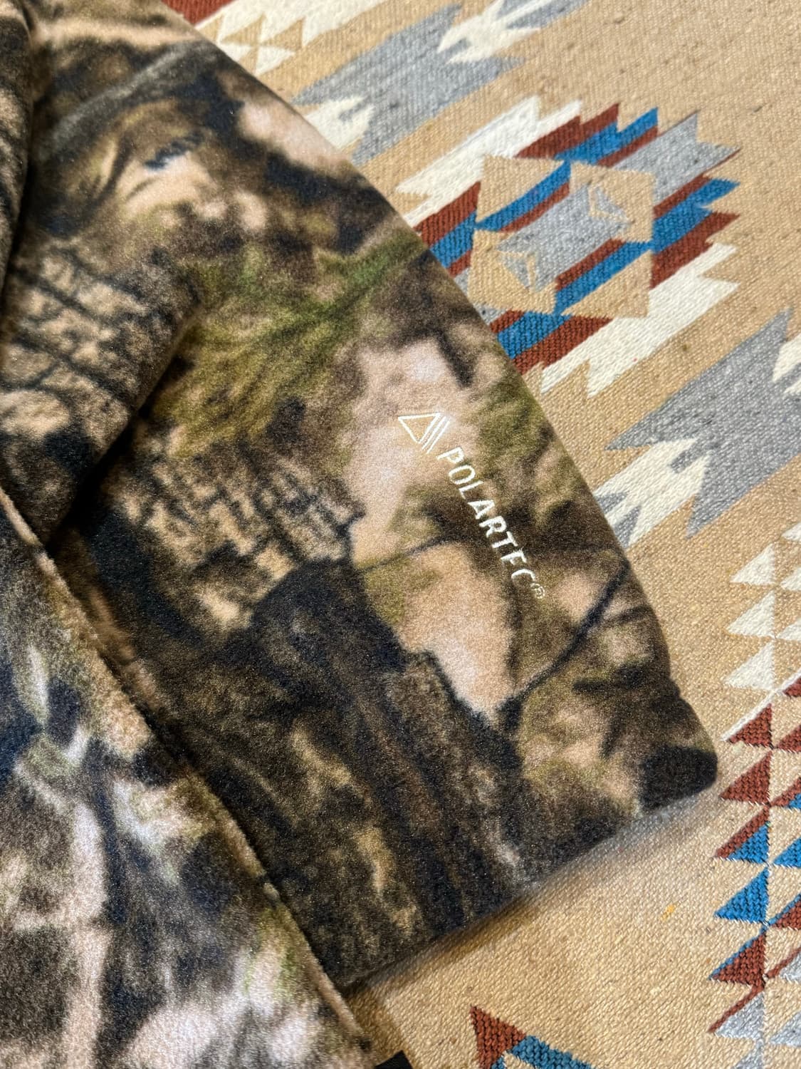 [L] 슈프림 폴라텍 페이스 마스크 하프집 후드 트루팀버 코다 카모 상품이미지3