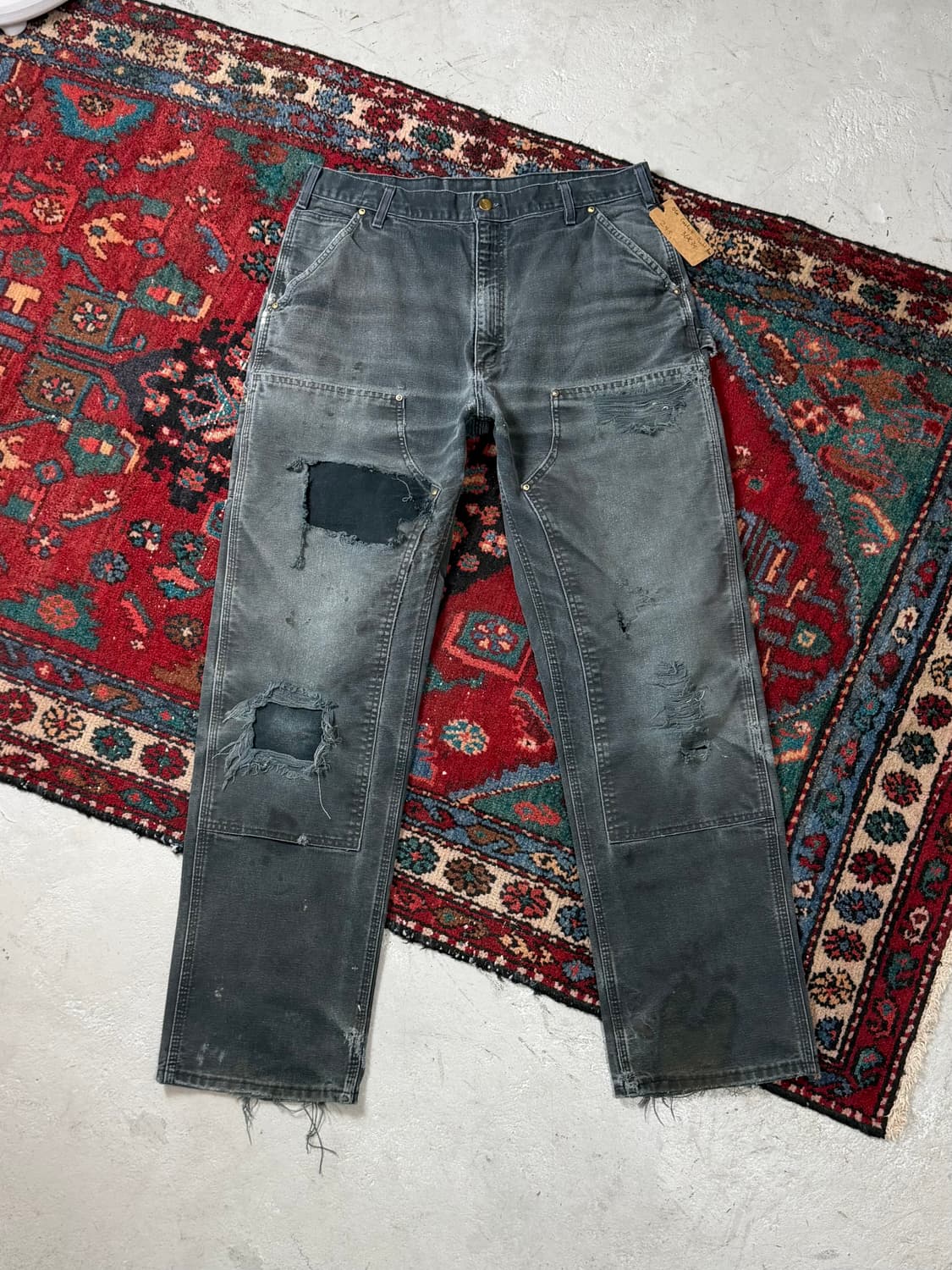 00's USA Made 칼하트 B01 더블니 블랙 칼하트 썩블니 좀비 상품이미지1