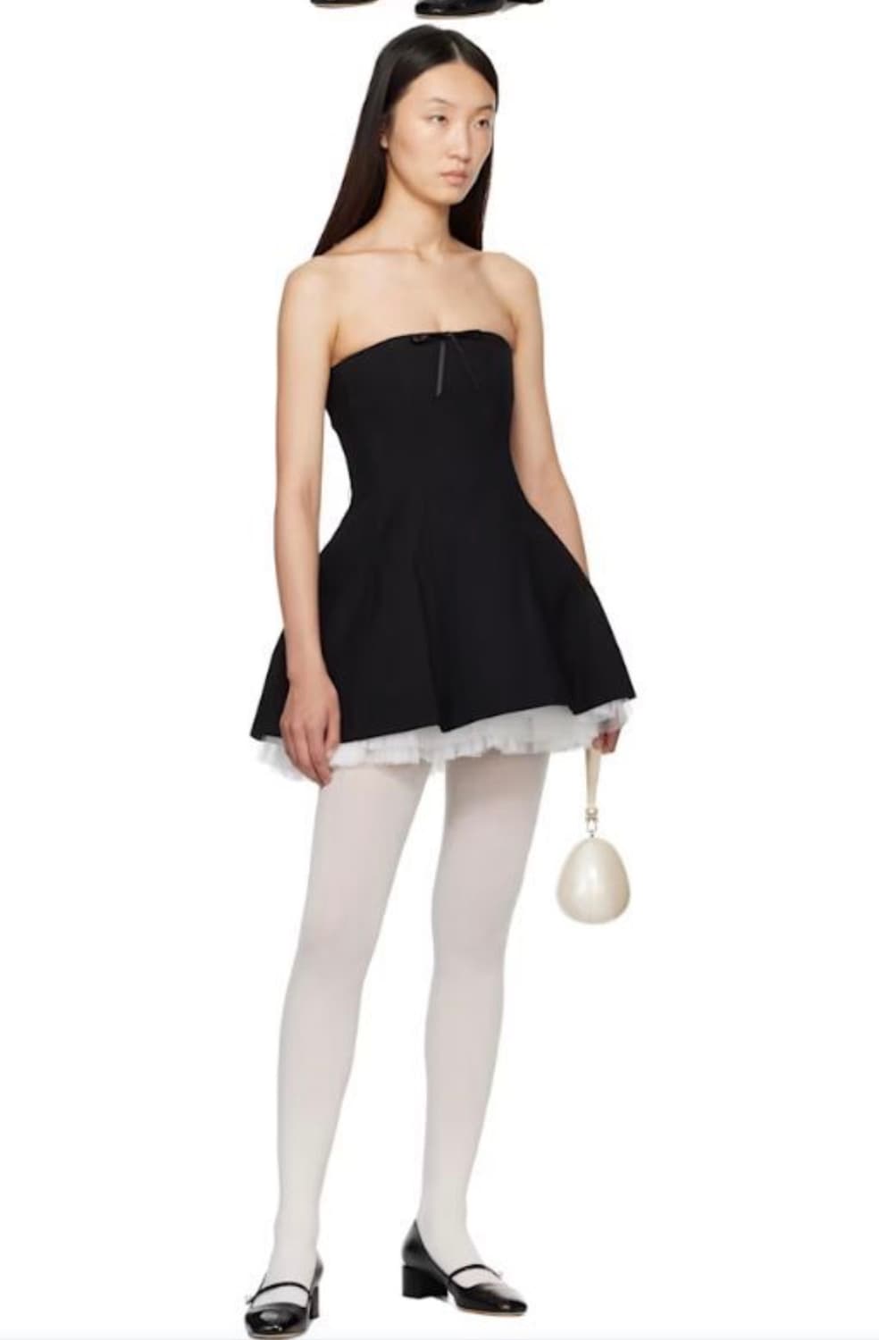 25 FW 슈슈 통 여성 블랙 스트랩리스 퍼피 미니 드레스 상품이미지2