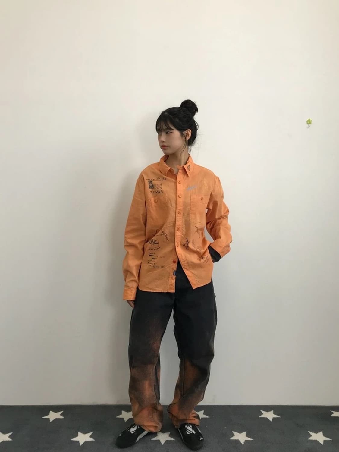 Avirex PX Graphic Military Shirt Orange 상품이미지1