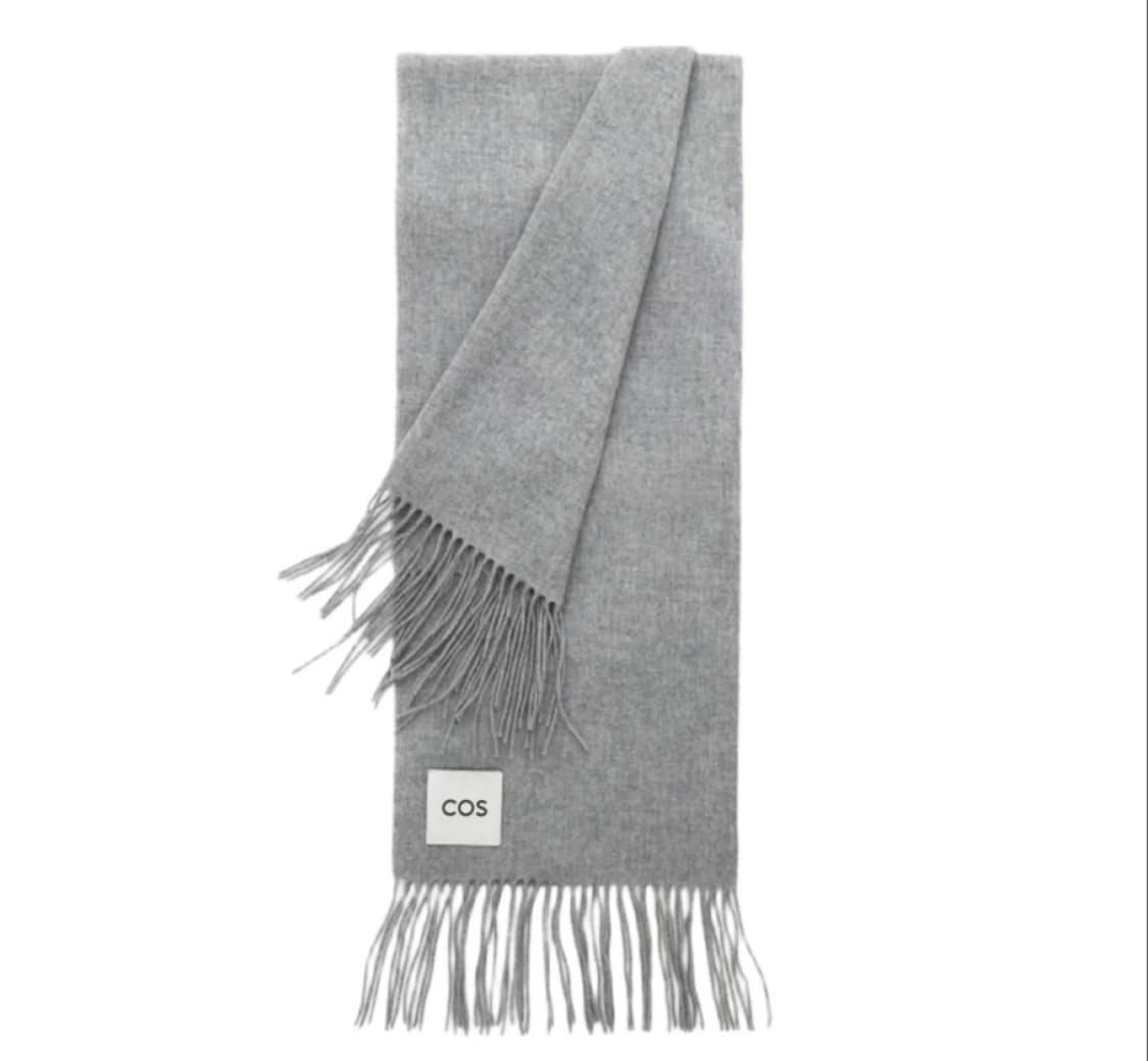 코스 프린지 퓨어 울 머플러 라이트 그레이 상품이미지1