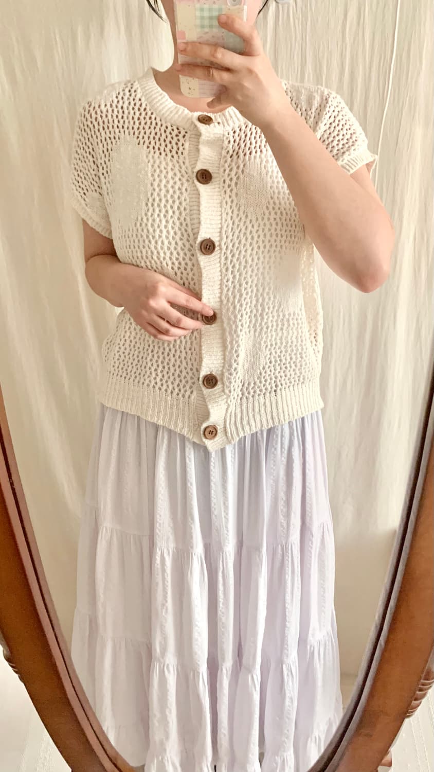 도트 크로쉐 가디건 상품이미지4