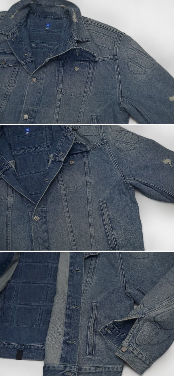 이지 갭 발렌시아가 패디드 데님 자켓 USA 메이드 (L / 105+) 상품이미지8