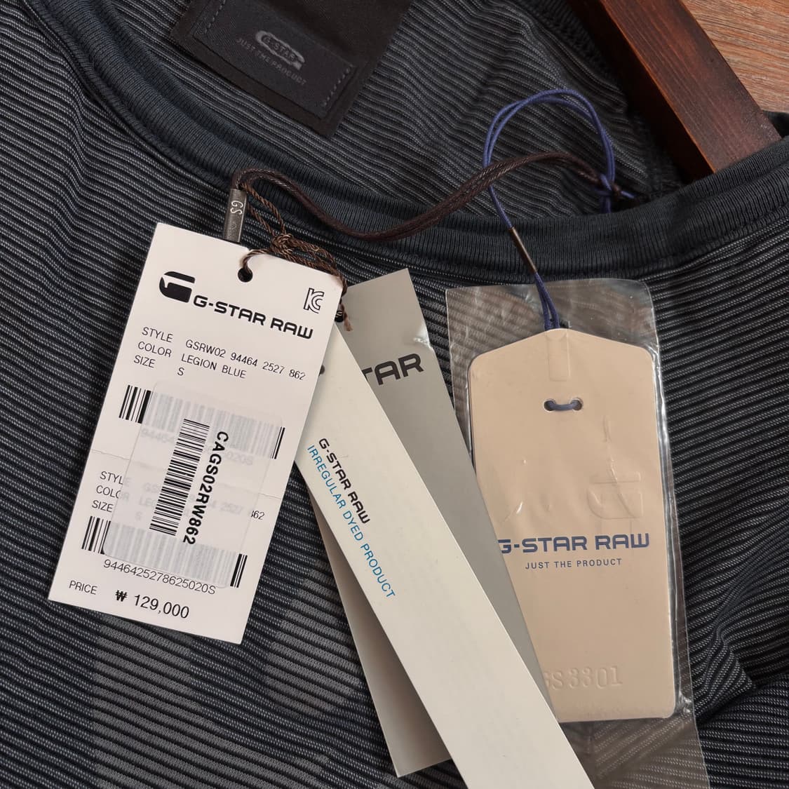 새제품 지스타 RAW 티셔츠 여성 S 입체 절개 일레귤러 다잉 상품이미지4