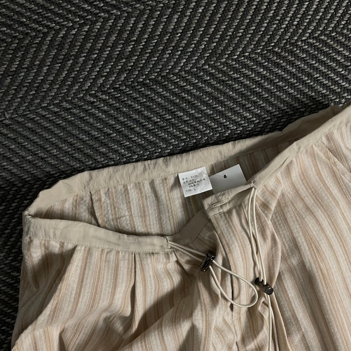 빈티지 우븐 스트라이프 와이드 트랙팬츠o 3472 상품이미지5