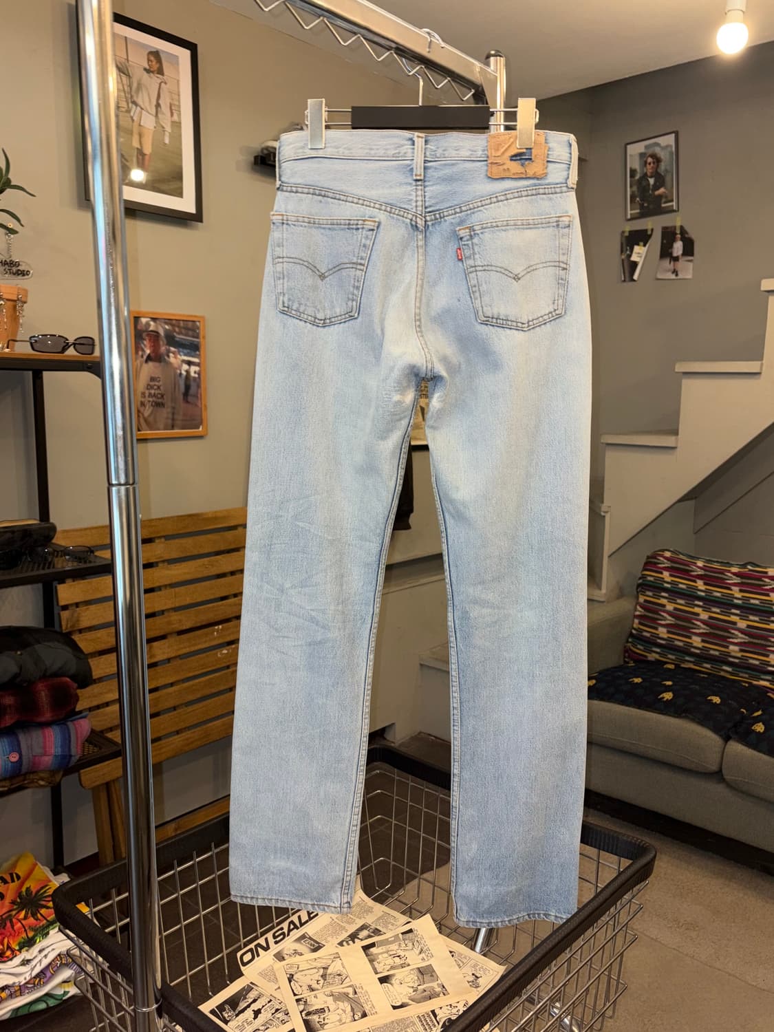 80’s Levi’s 501 USA denim hard washed  상품이미지8