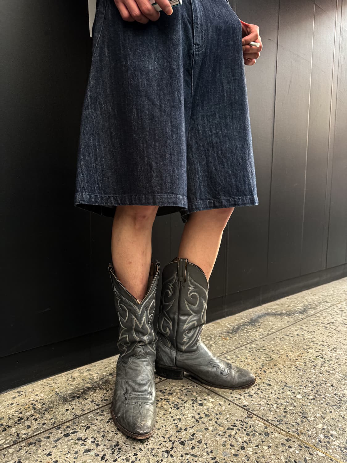 Ne-net – Denim Sarouel Half Pants 상품이미지3