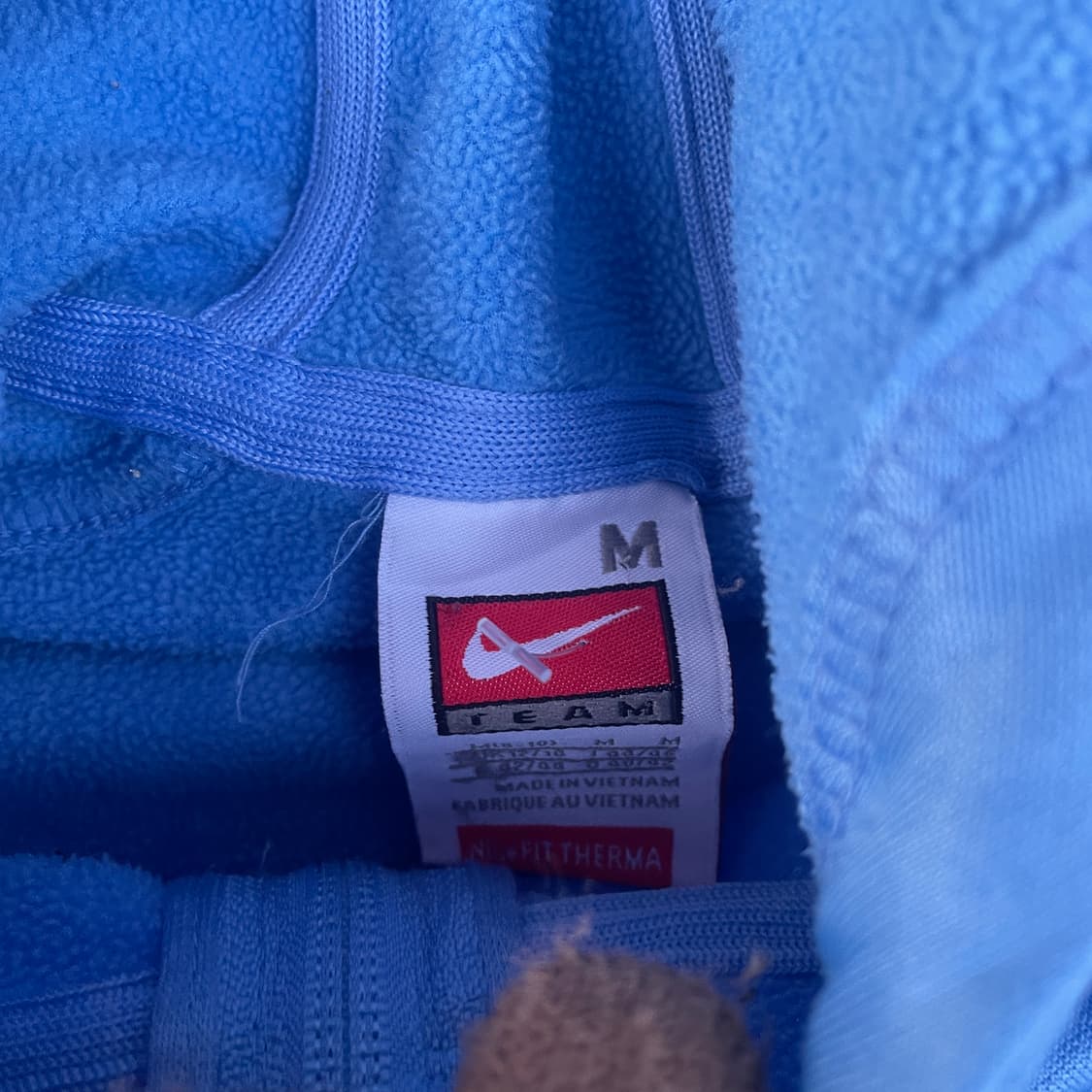 00s 나이키 노스캐롤라이나 스카이블루 후드 집업 올드스쿨 져지 M 상품이미지4