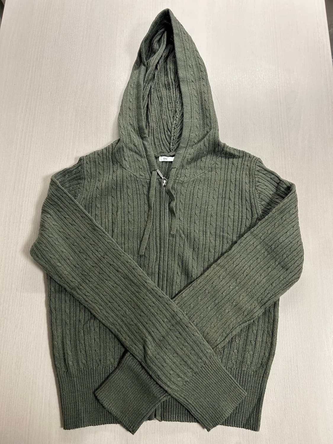 GU 니트 후드집업 상품이미지1