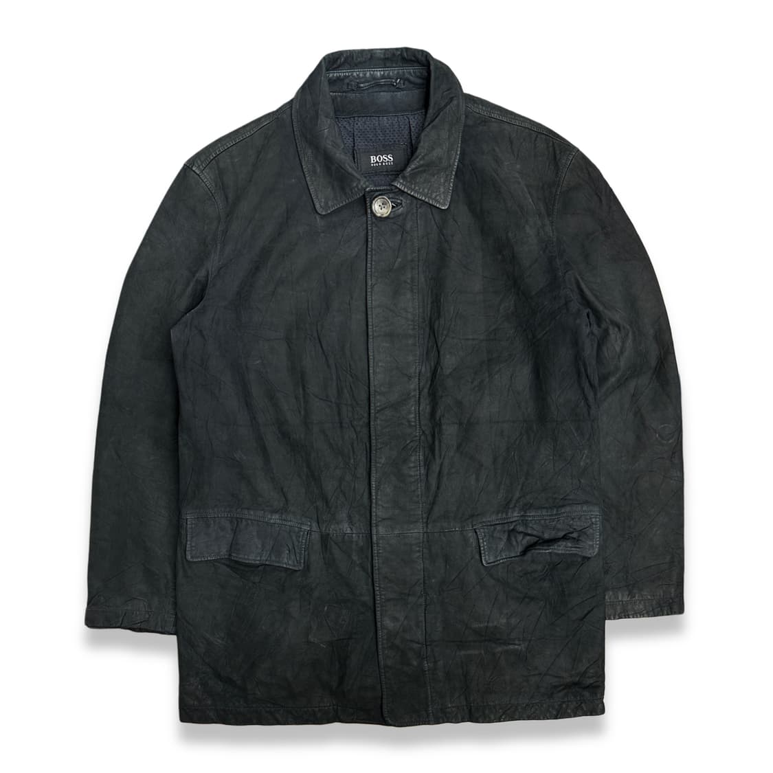 00s HUGO BOSS 램스킨 레더 자켓 50 상품이미지1