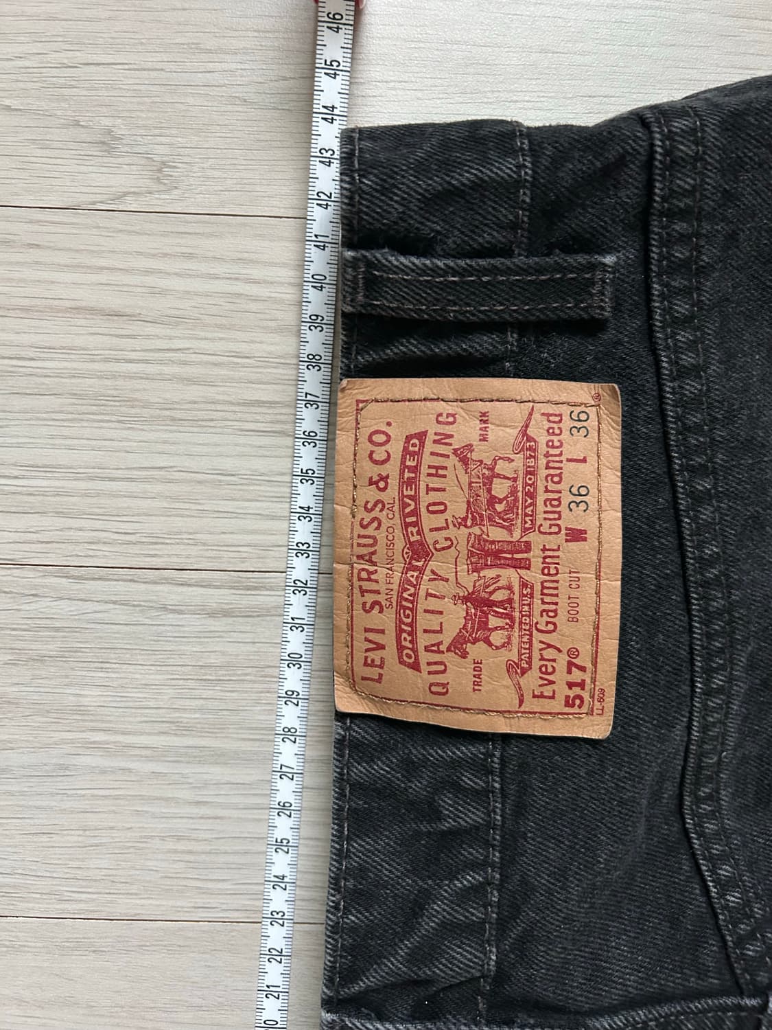 빈티지 리바이스 517 90s 흑청 usa 상품이미지8