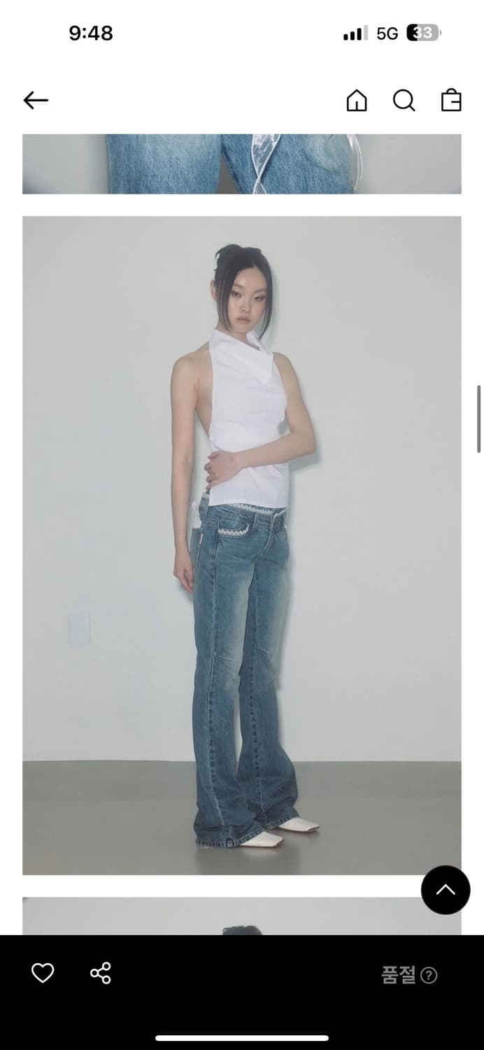 스컬프터 Double Waist Boots Cut Denim 상품이미지1