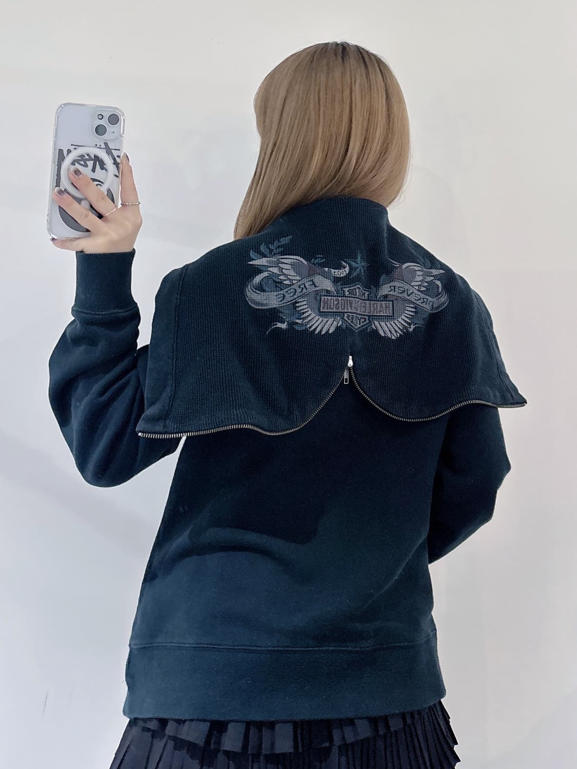 할리데이빈슨 빅로고 후드집업 상품이미지4