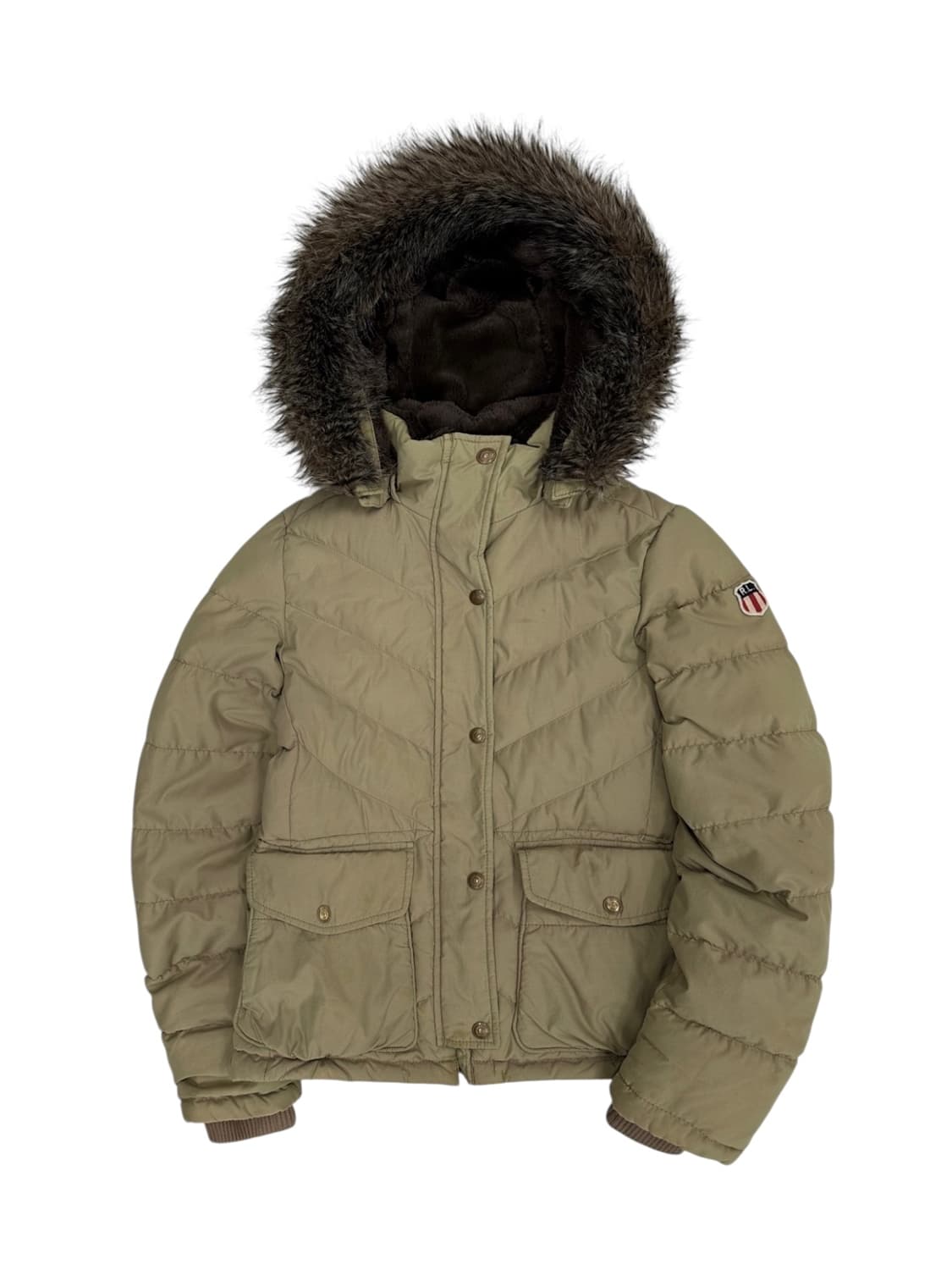 00s 폴로 Y2K 덕다운 패딩 베이지 (여성S) 상품이미지1