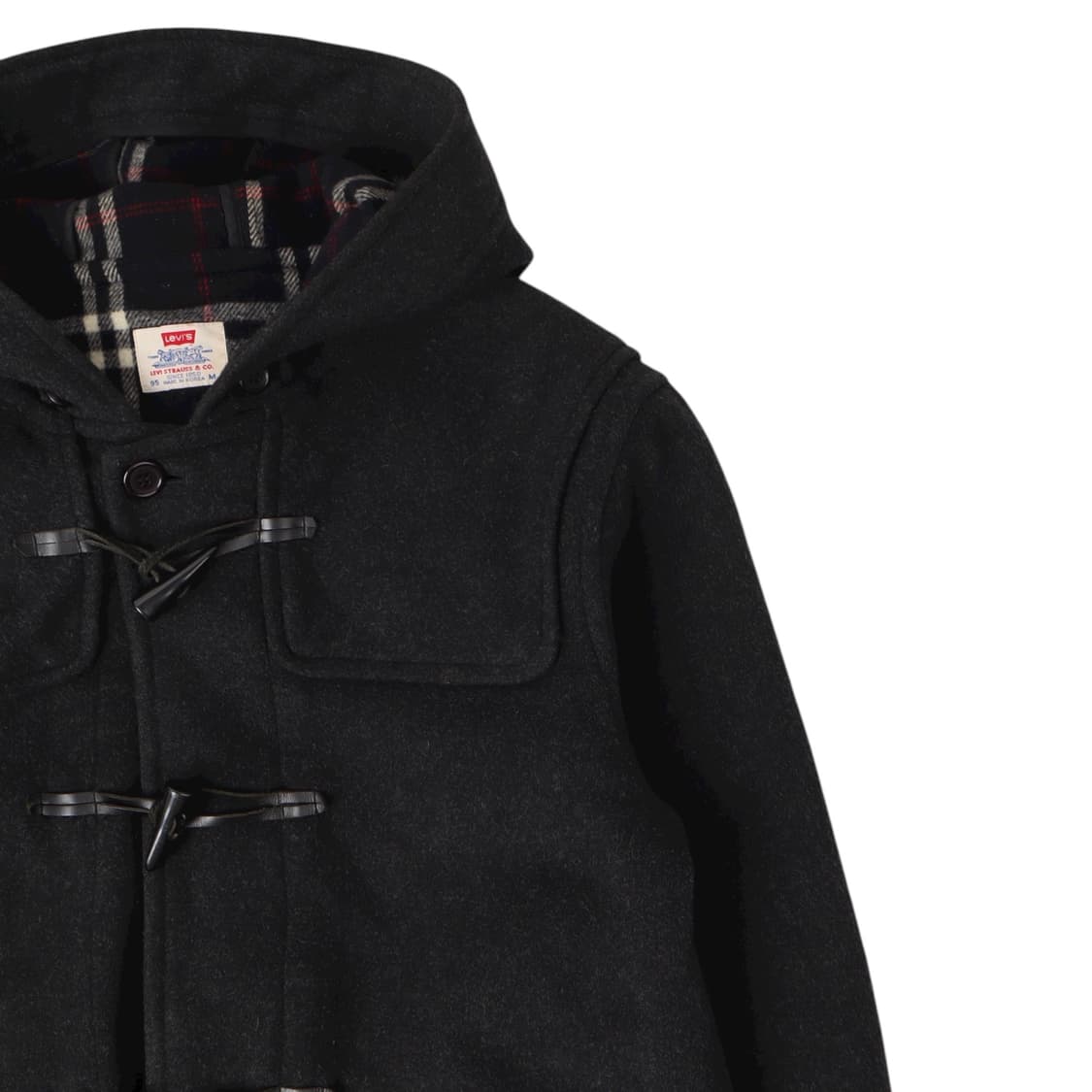 리바이스 2000s 챠콜 울 더플코트 상품이미지3