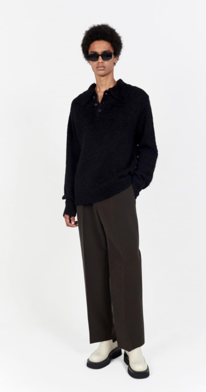 라벨아카이브 piquet polo sweater 니트 폴로 스웨터 상품이미지1