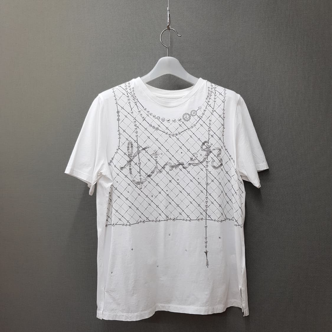 한섬 타임 2022 비즈 그래픽 반팔 티셔츠 F사이즈 상품이미지1