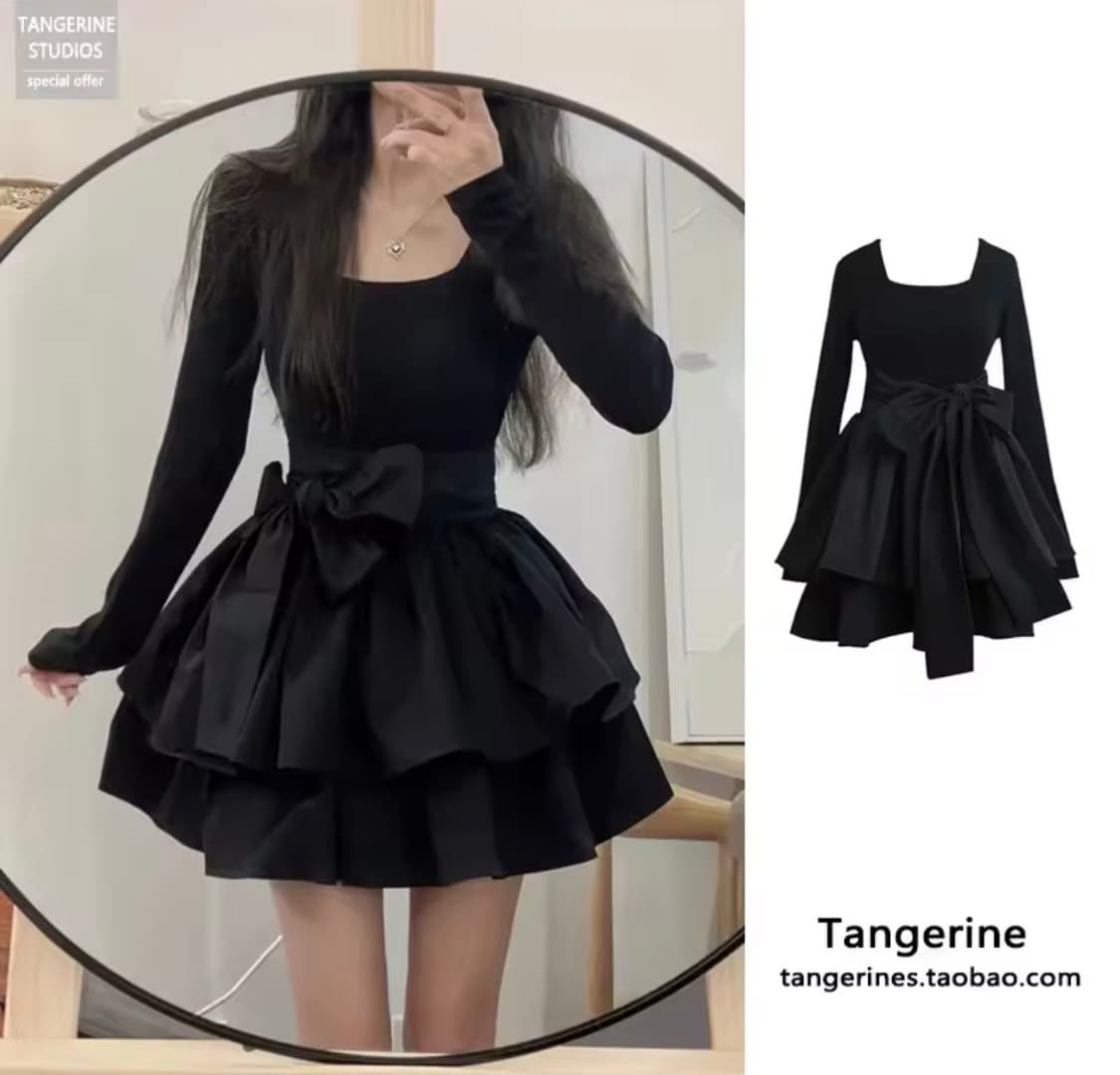 블랙 캉캉 원피스 S사이즈 새제품 상품이미지1