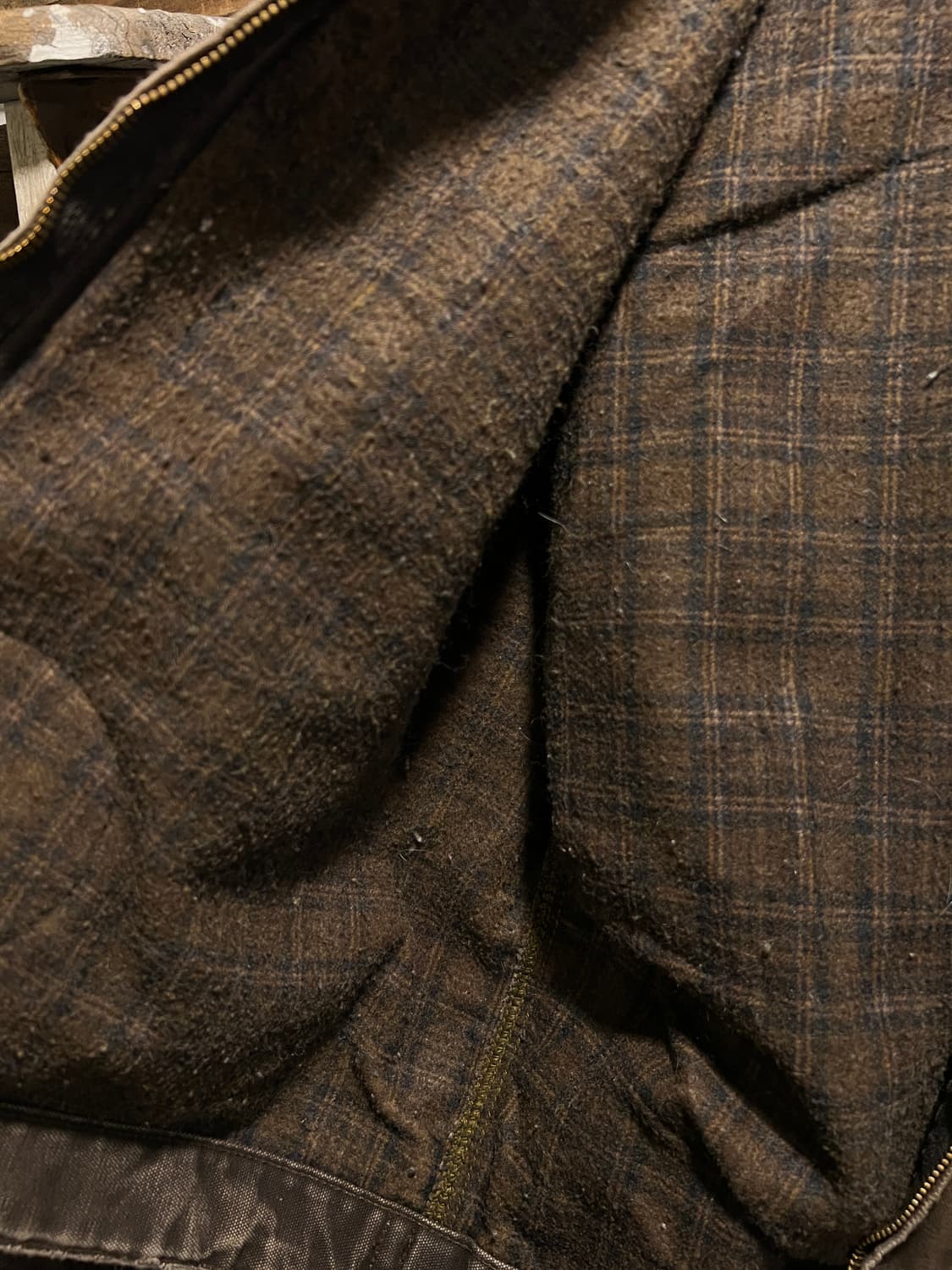 [L]칼하트 USA J97 디트로이트 빈티지 리페어 다크브라운 워크 자켓 상품이미지6