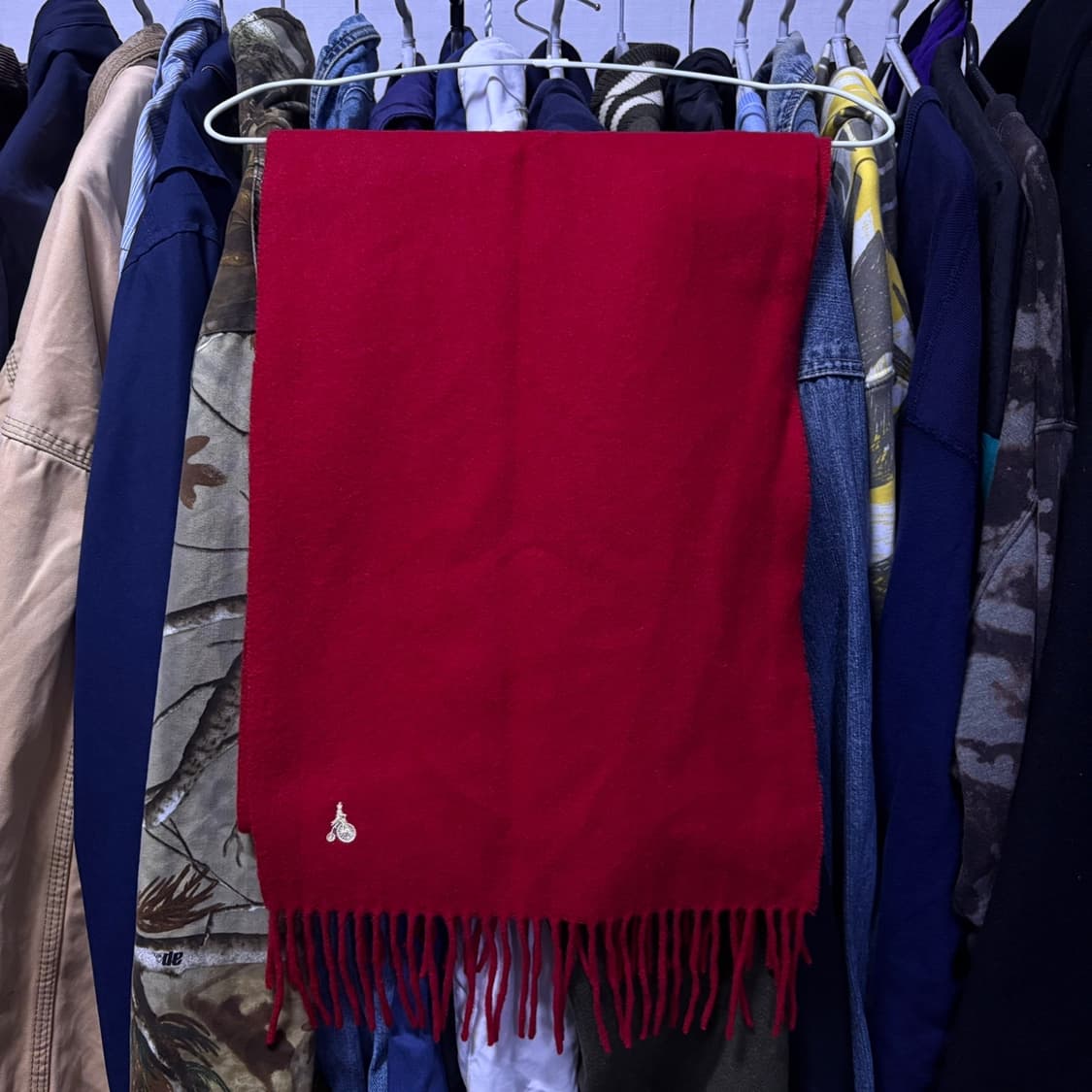 빈폴 레드 캐시미어 머플러 상품이미지1