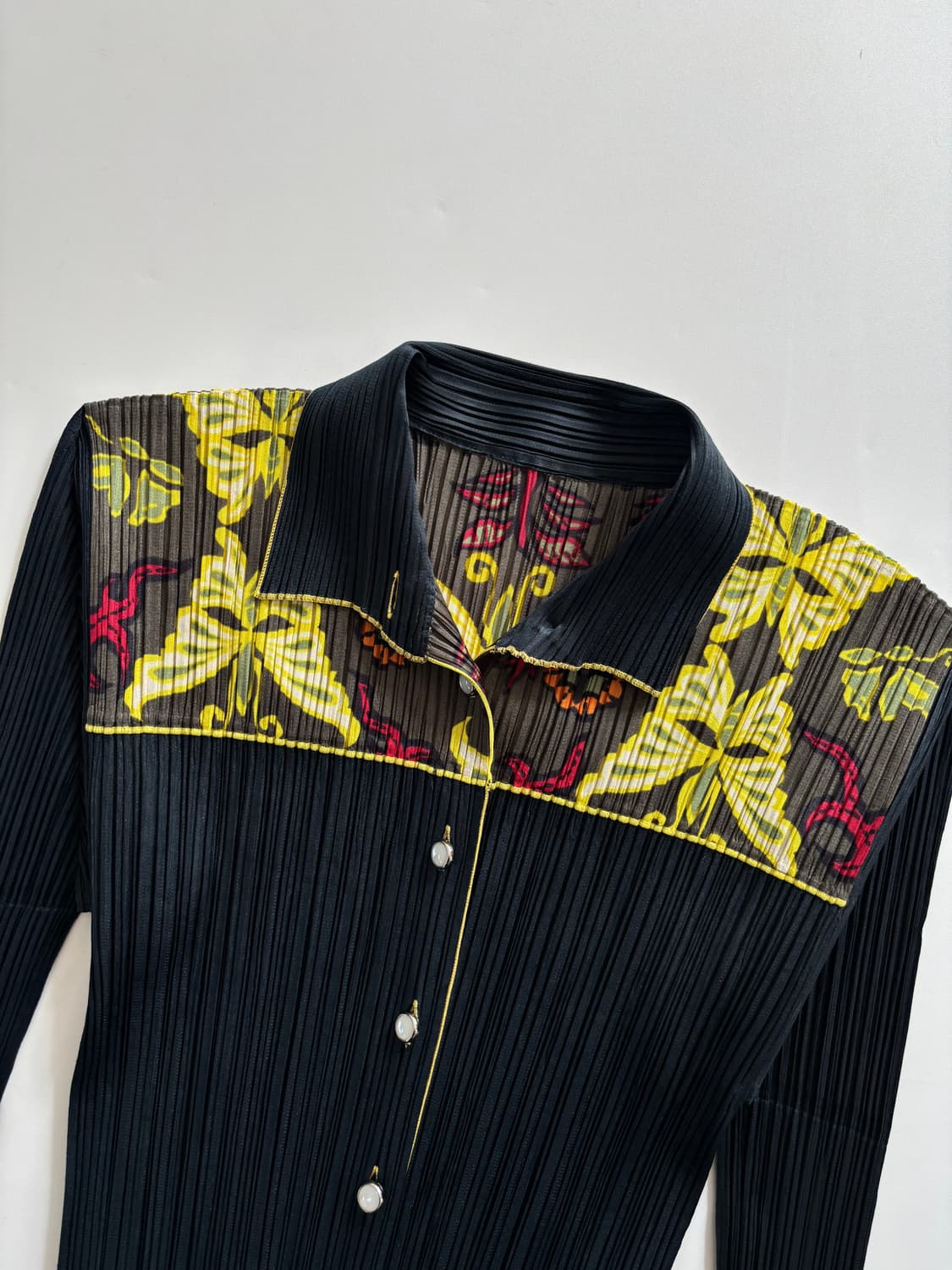 Pleats Please 플리츠플리즈 그린 패턴 플리츠 탑  상품이미지4