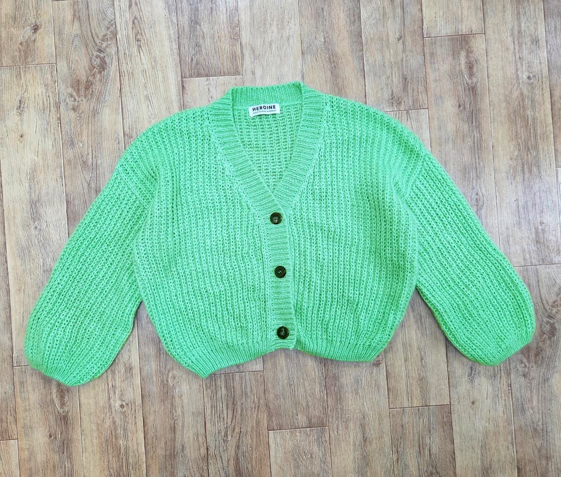 히로인(HEROINE) 모헤어 볼륨 니트가디건 프리사이즈 상품이미지5