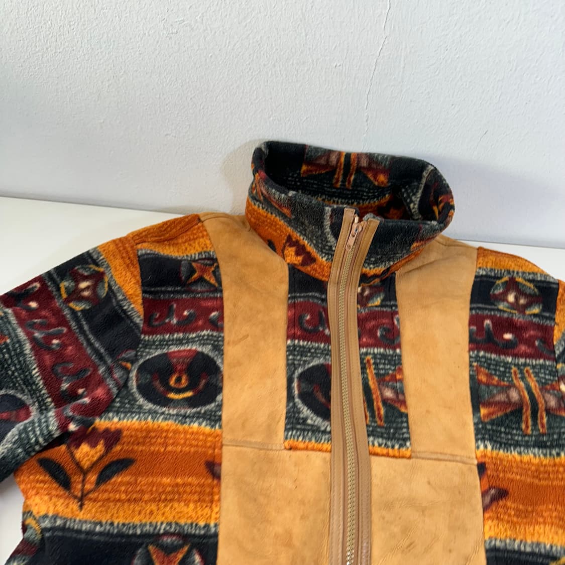 L 뉴질랜드빈티지 오버핏 스웻이드포인트 플리스집업 상품이미지3