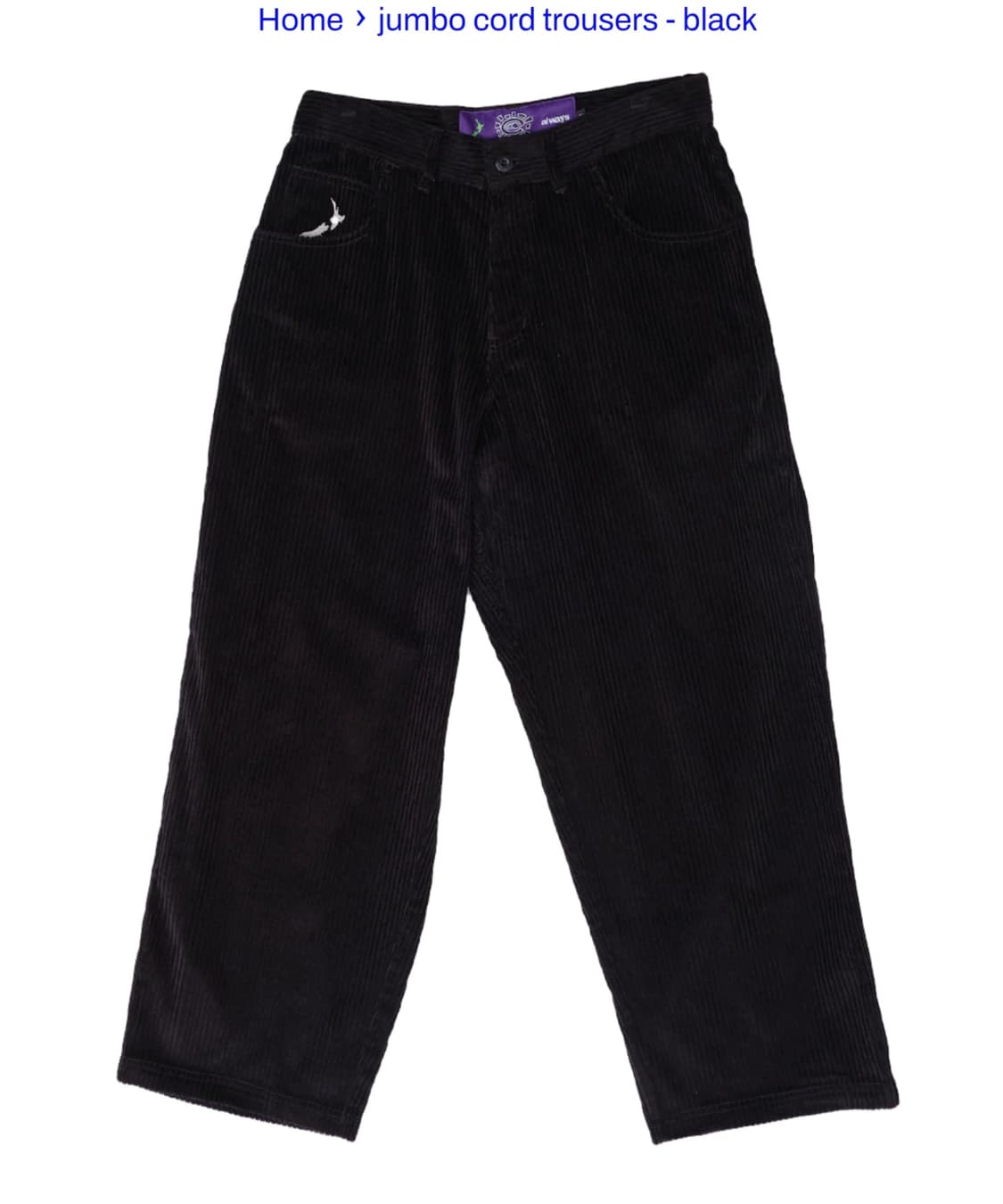올웨이즈 jumbo cord trousers black 상품이미지1