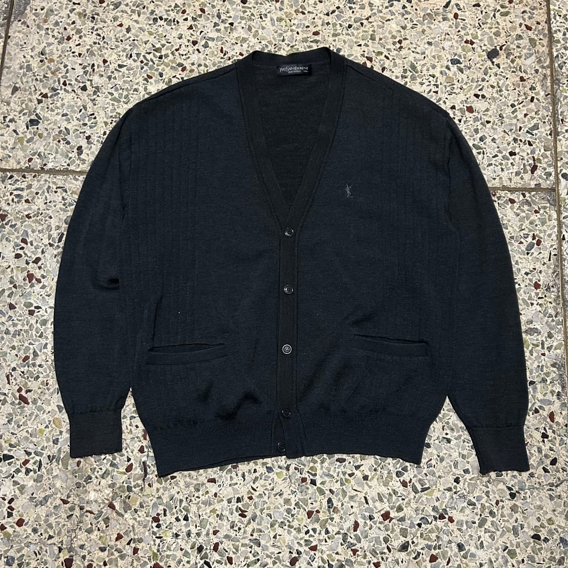 YSL pour homme 퓨어울 블랙 가디건 상품이미지1