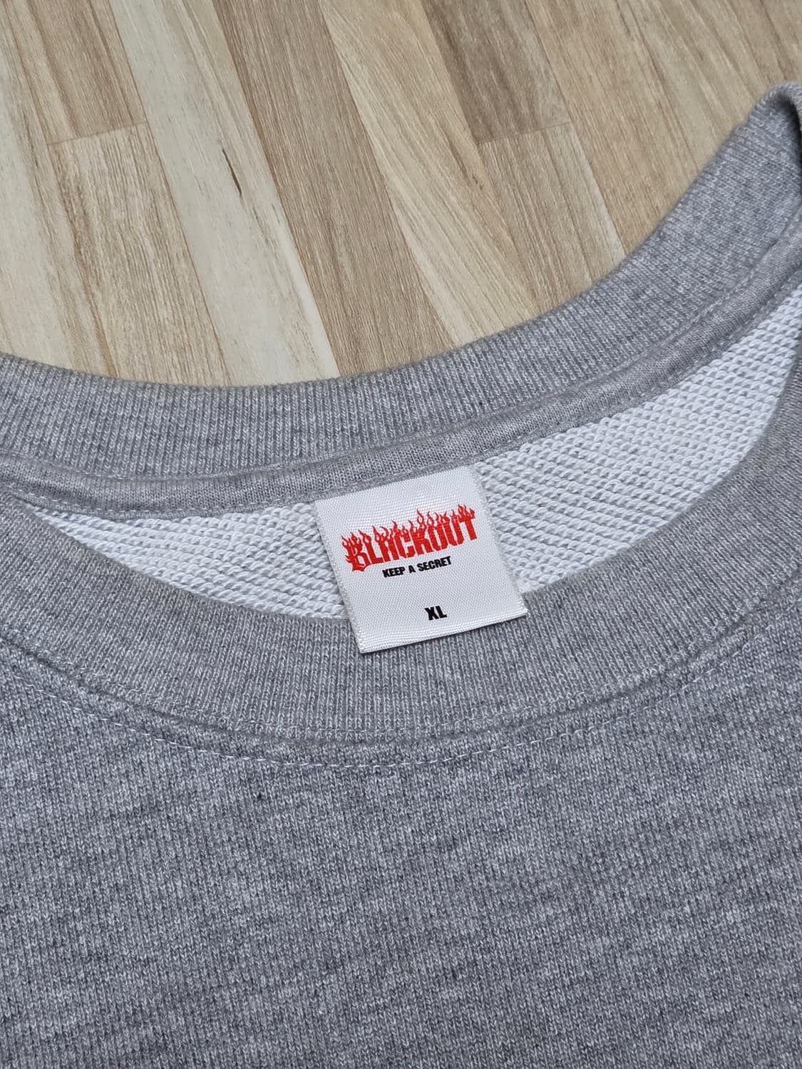 블랙아웃 본 스웻셔츠 그레이 XL 상품이미지3