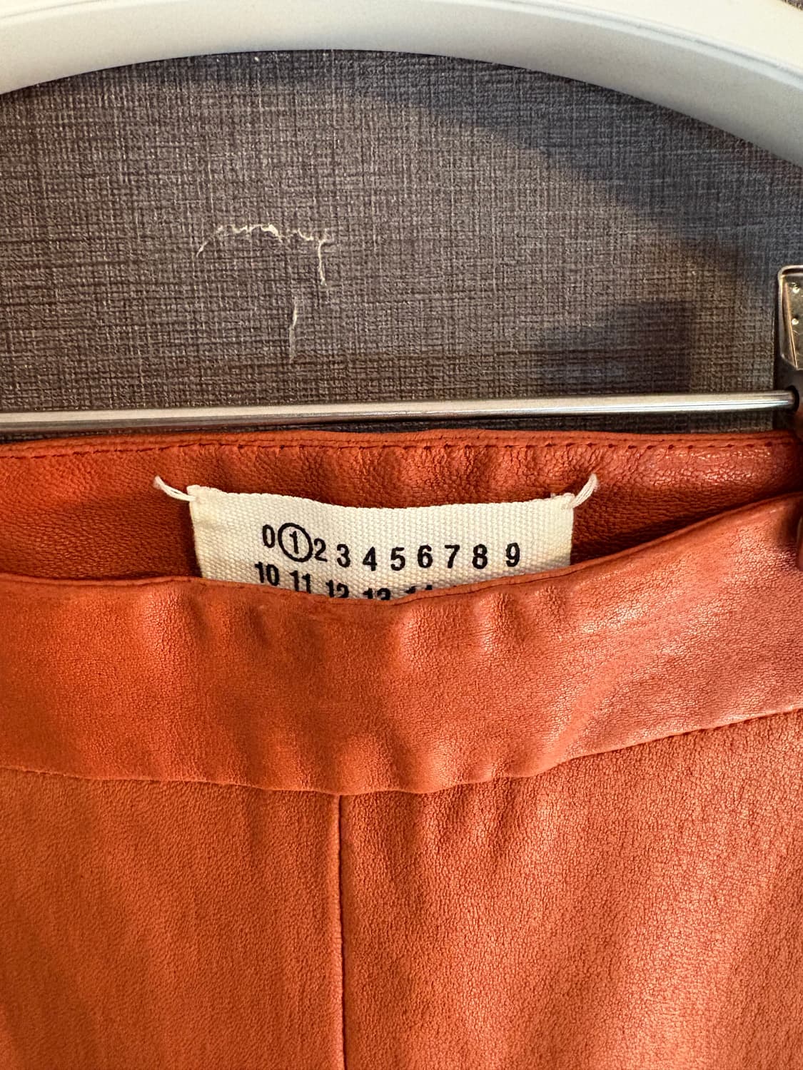 마르지엘라 레더 팬츠 오렌지 브라운 40 상품이미지1