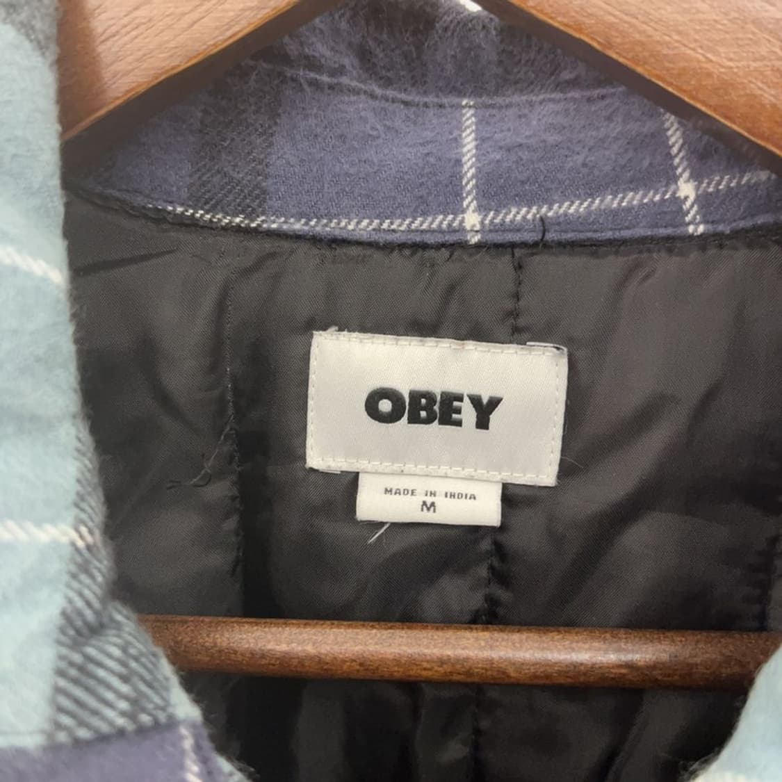 오베이 올드스쿨 스트릿 유니크 격자 체크 자켓 M C07903 상품이미지5