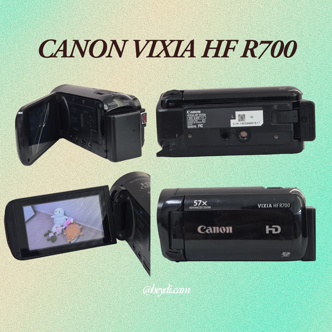 캐논 빅시아 CANON VIXIA HF R700 매트블랙 상품이미지2