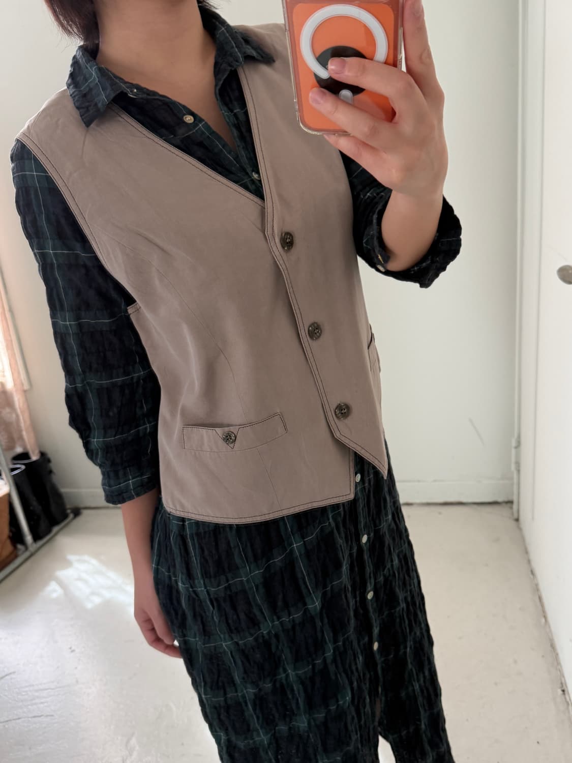 일본빈티지 실크 베스트 상품이미지1