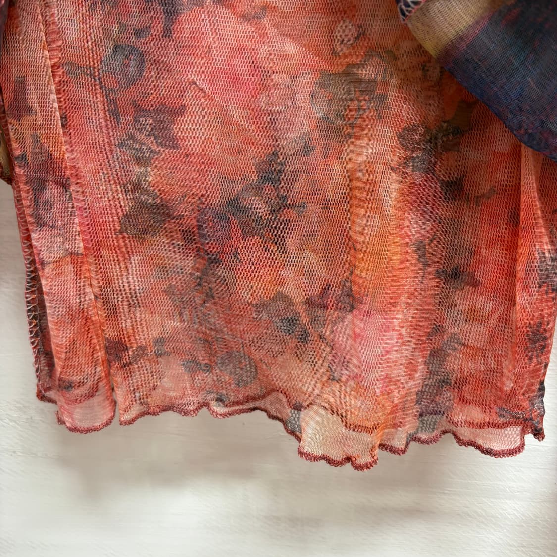 패턴 시스루 레이어드 롱 슬리브 상품이미지3