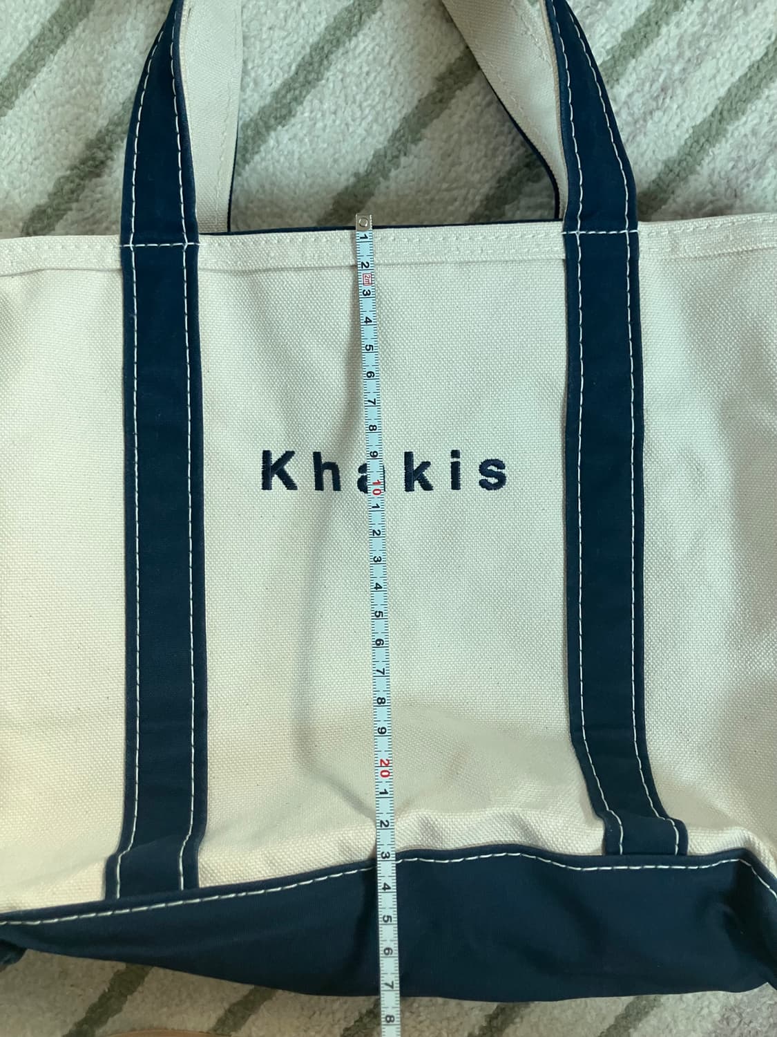 카키스 엘엘빈 별주 토트백 네이비 상품이미지8
