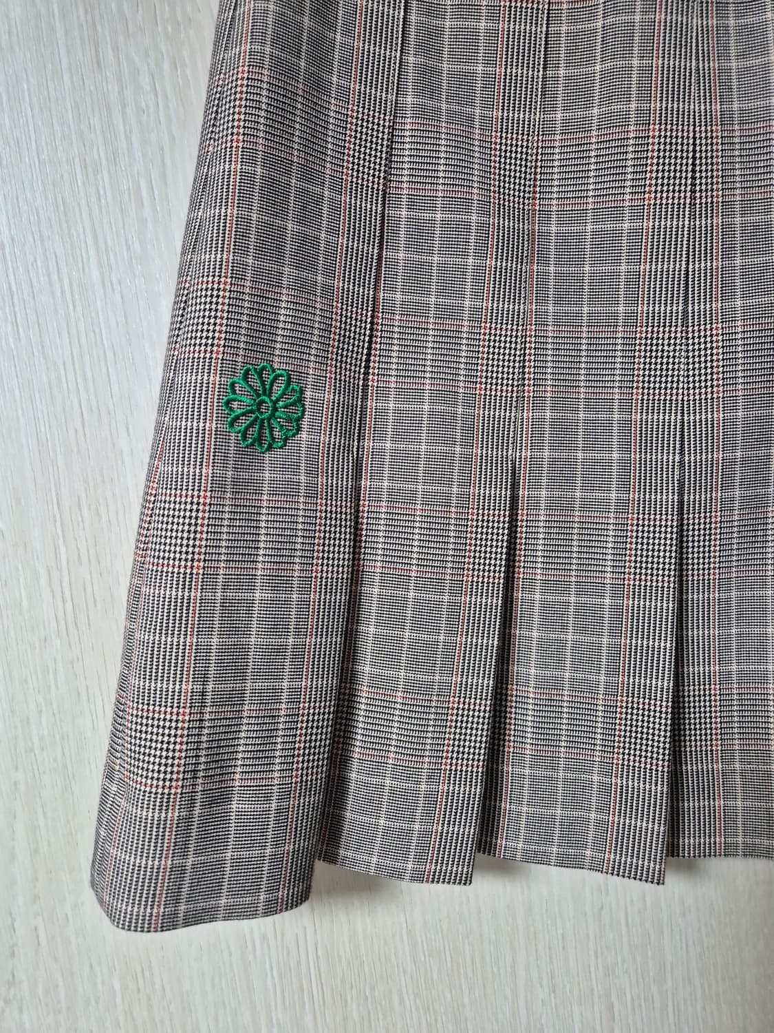 마르디메크르디 체크 플리츠 미니스커트 M 상품이미지2