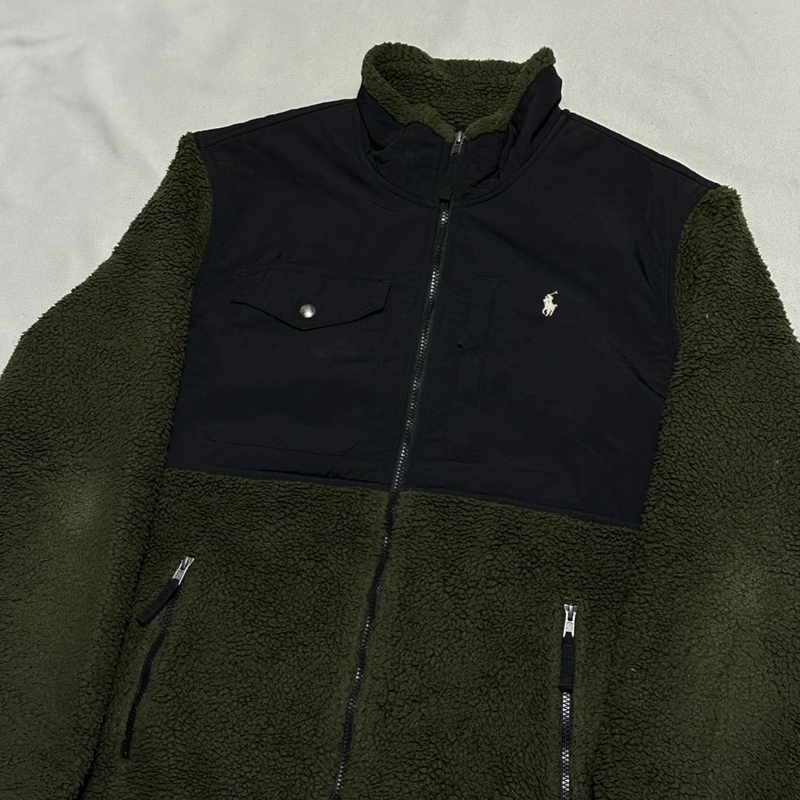 XL 폴로랄프로렌 화이트 포니 플리스 집업 자켓 상품이미지1