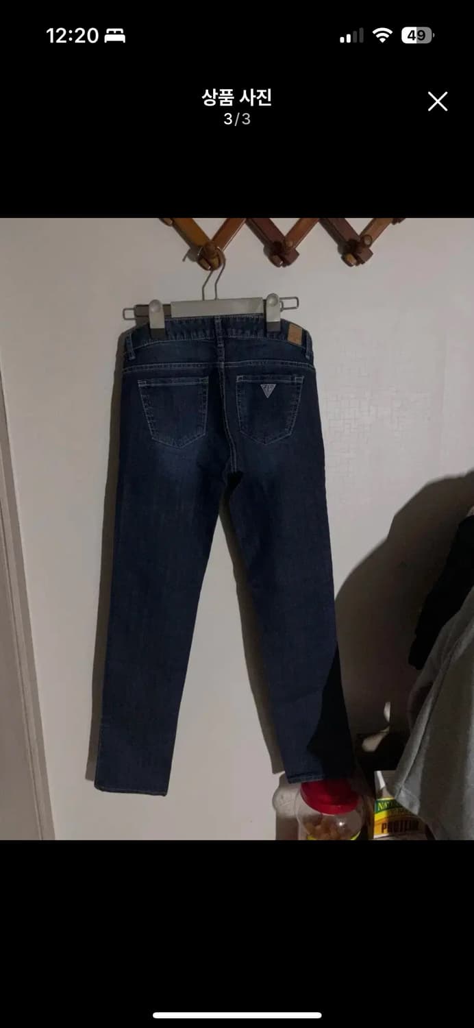 빈티지 게스 진청 로우 스키니진 데님 청바지 25 상품이미지3