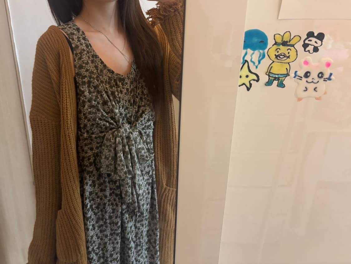 빈티지 리본 민소매 원피스  상품이미지2