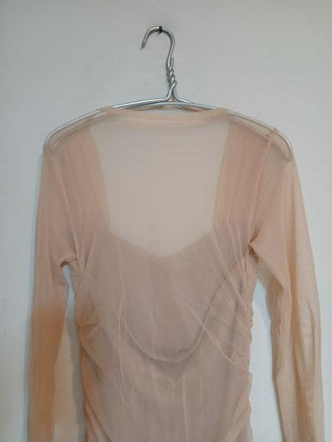 에이블리 셔링 망사 시스루 망사 슬림 미니 원피스 섹시 홀복 파티 드레스 상품이미지4